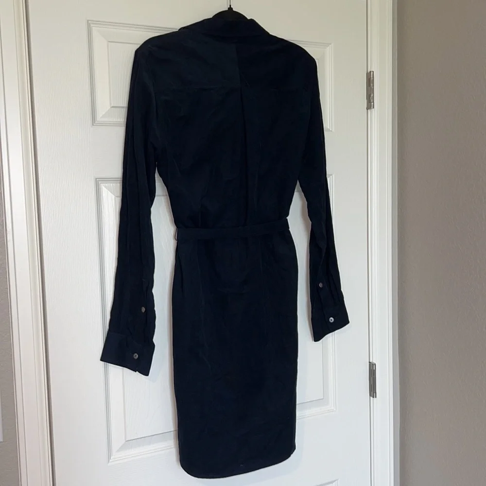 NWT Brooklyn Industries Navy Cedar Shirtdress Outer-space 100% Cotton Size Large - Picture 4 of 15